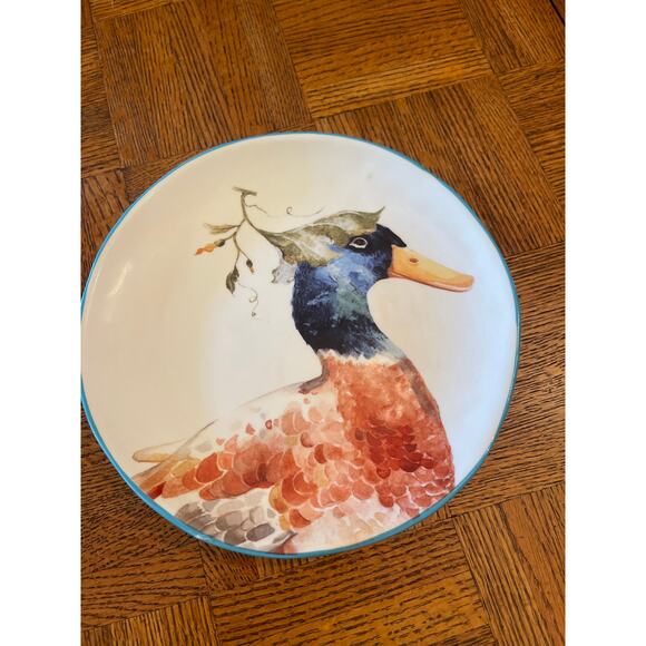 Retired Pier 1 farm animal plates set of 2 Ducks - Picture 3 of 6